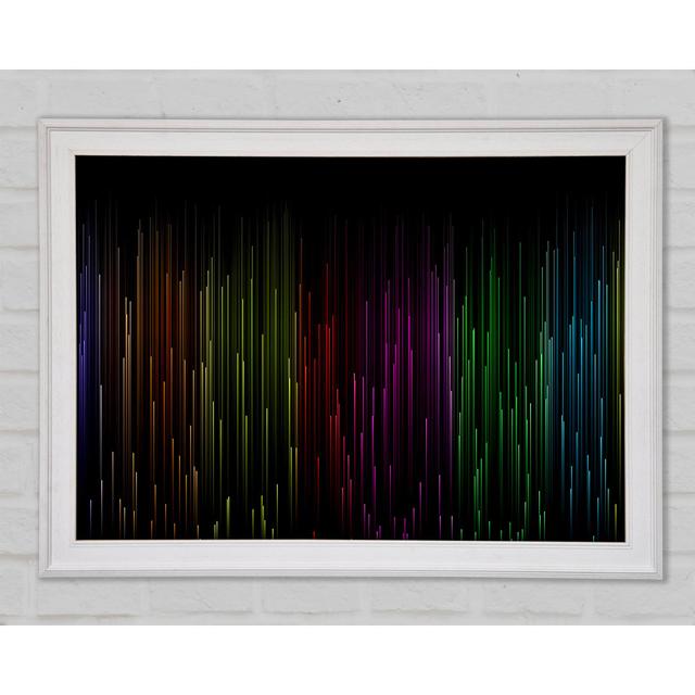 Rainbow Lines - Single Picture Frame Art Prints Metro Lane Size: 59.7cm H x 84.1cm W x 1.5cm D on Productcaster.