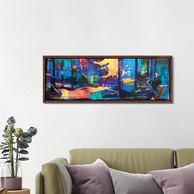 Mile End Autumn by Doug Eaton - Panoramic Painting on Canvas 17 Stories Size: 40.64cm H x 121.92cm W x 3.81cm D, Format: Classic Brown Wood Framed on Productcaster.