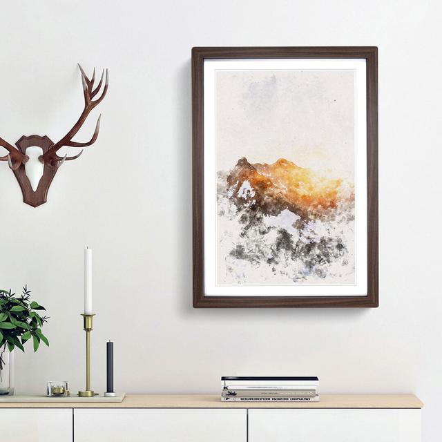 Sun over the Mountains - Picture Frame Graphic Art Print East Urban Home Frame Option: Walnut Framed, Size: 63cm H x 45cm W x 2cm D on Productcaster.