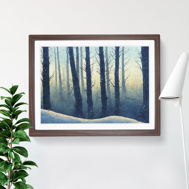 XH1022-10226X Winter Forest Watercolour Vol.5 - Single Picture Frame Painting Alpen Home Size: 25cm H x 34cm W x 2cm D, Format: Walnut Framed on Productcaster.