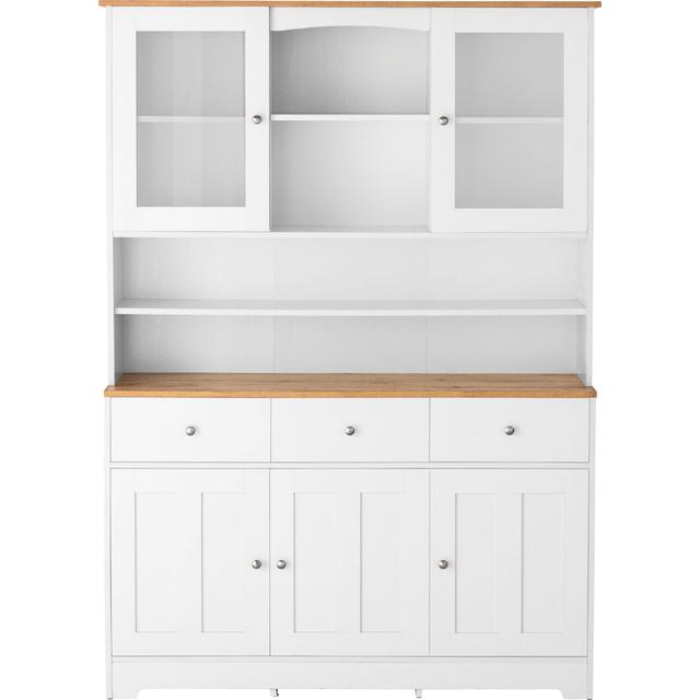 Borgey 128cm Sideboard ClassicLiving Colour: White/Oak on Productcaster.