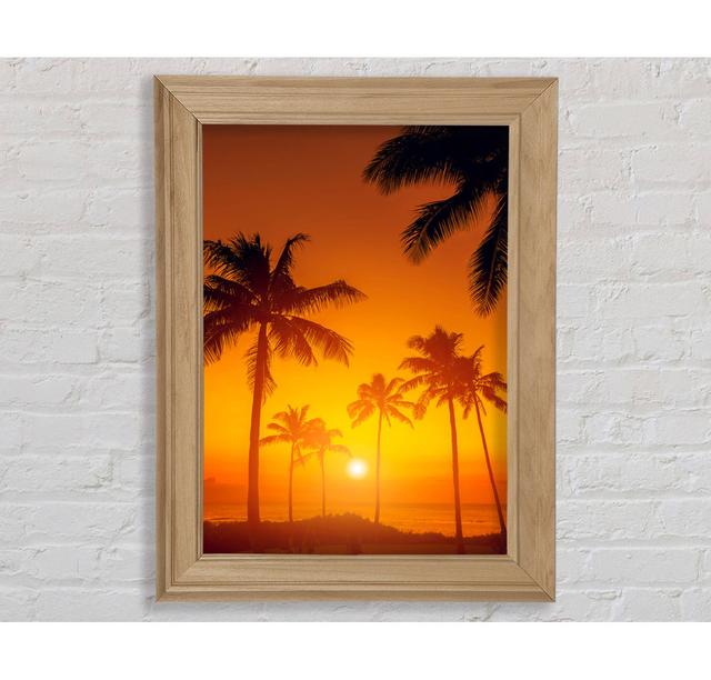 Stunning California Sunset - Print 17 Stories Format: Natural Framed Paper, Size: 59.7cm H x 42cm W x 8cm D on Productcaster.