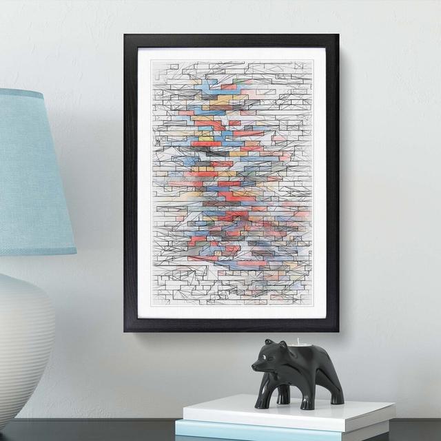 Toy Bricks in Abstract - Picture Frame Graphic Art Print East Urban Home Frame Option: Black, Size: 76cm H x 50cm W x 2cm D on Productcaster.