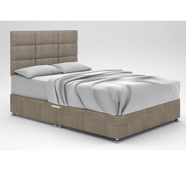 Zielke Divan Bed Base 17 Stories Size: Single (3'), Colour: Sand, Storage Type: No Storage on Productcaster.