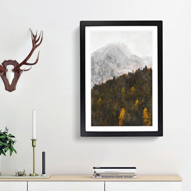 Half Mountain Half Forest - Picture Frame Painting Print East Urban Home Frame Option: Black Framed, Size: 45cm H x 33cm W x 2cm D on Productcaster.