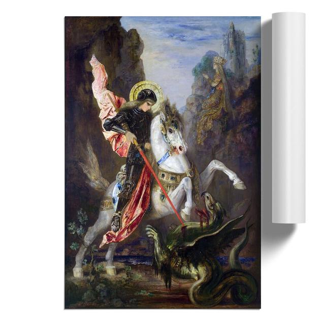 St George and the Dragon by Gustave Moreau - Unframed Painting East Urban Home Size: 30cm H x 21cm W x 0.1cm D on Productcaster.