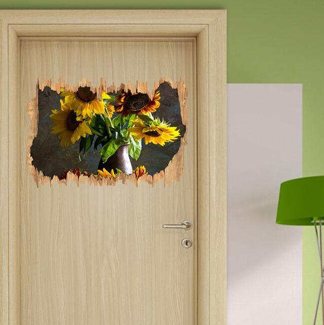 Wandtattoo Sonnenblumen in edler Vase East Urban Home on Productcaster.