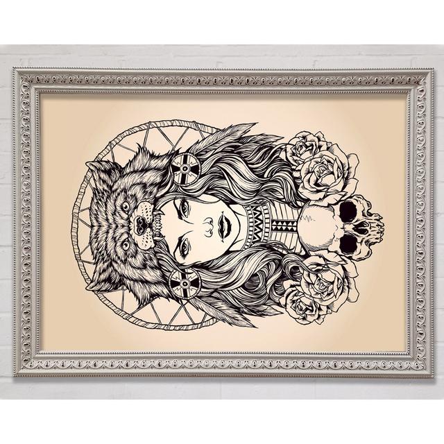 Indian Bear Woman Framed Print Bright Star Size: 59.7cm H x 42cm W x 3cm D on Productcaster.