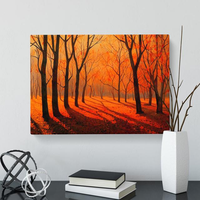 Electrifying Autumn Forest - Wrapped Canvas Print Alpen Home Size: 35cm H x 50cm W x 3cm D on Productcaster.