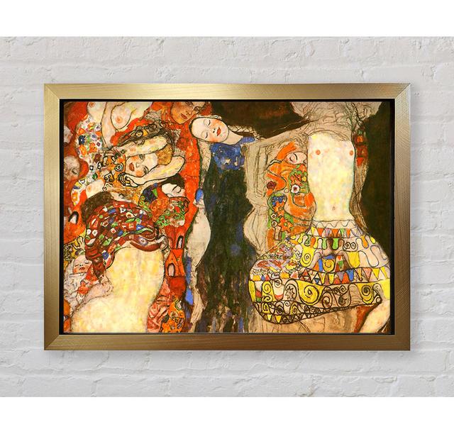 Klimt Adorn The Bride With Veil And Wreath - Single Picture Frame Art Prints Rosalind Wheeler Size: 42cm H x 59.7cm W x 3.4cm D on Productcaster.