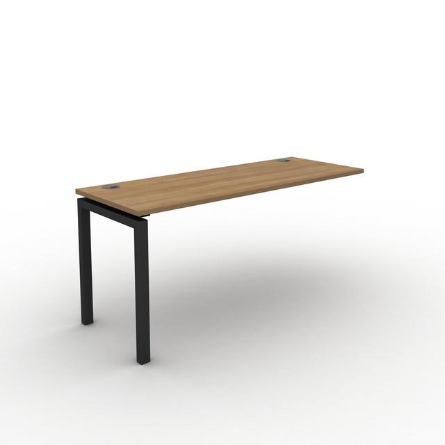 Grazian Desk Ebern Designs Size: 73cm H x 120cm W x 60cm D, Frame Colour: Black, Top Colour: Romana Cherry on Productcaster.