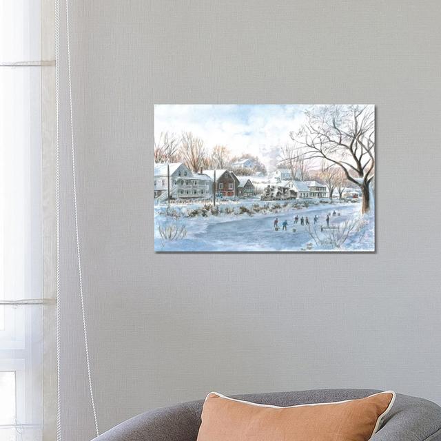 The Hockey Game by Stanton Manolakas - Wrapped Canvas Gallery-Wrapped Canvas Giclée ClassicLiving Size: 45.72cm H x 66.04cm W x 1.905cm D on Productcaster.