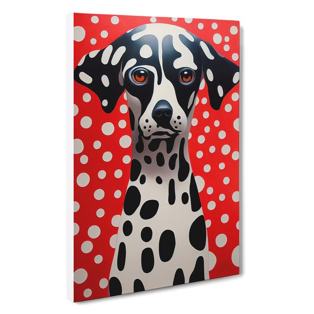 Spotted Dog - Wrapped Canvas Graphic Art Marlow Home Co. Size: 60cm H x 40cm W x 3cm D on Productcaster.