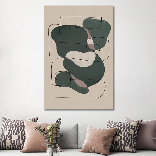 Abstract Moss Geometric I by Helo Moraes - Gallery-Wrapped Canvas Giclée on Canvas Ebern Designs Format: Wrapped Canvas, Size: 152.4cm H x 101.6cm W x on Productcaster.