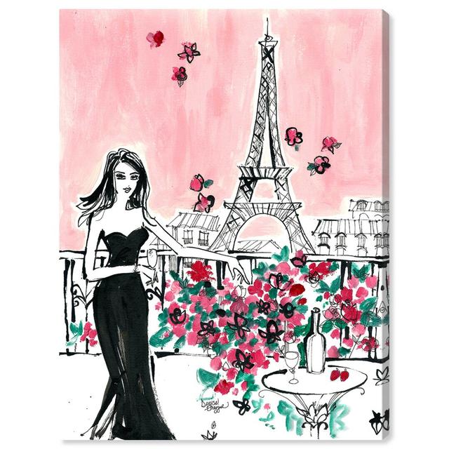 'Denise Elnajjar - Blooms In Paris' - Wrapped Canvas Graphic Art Print Oliver Gal Size: 61cm H x 3.8cm W x 45.7cm D on Productcaster.