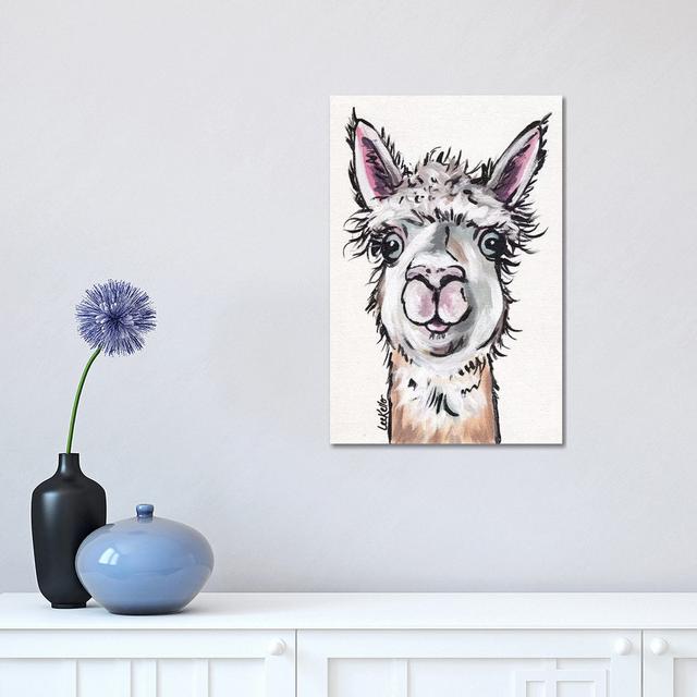 Maggie The Alpaca by Hippie Hound Studios - Wrapped Canvas Painting Brambly Cottage Size: 45.72cm H x 30.48cm W x 1.91cm D on Productcaster.