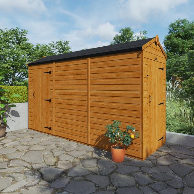 TigerFlex Modular Buildings Solid Wood Shiplap Apex Garden Shed Tiger Sheds on Productcaster.