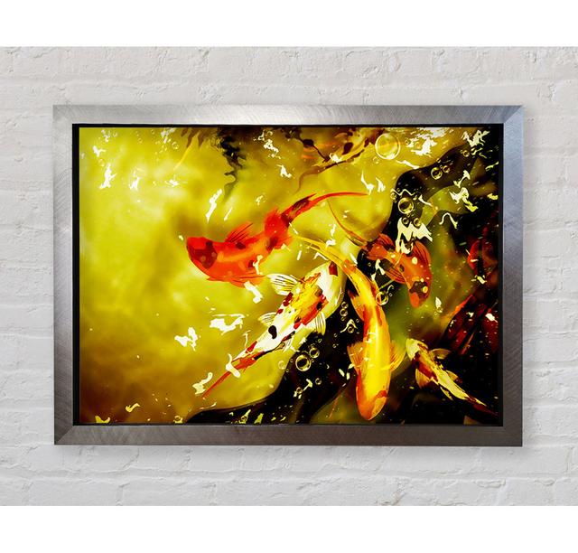 Carp Play - Single Picture Frame Art Prints Bright Star Size: 59.7cm H x 84.1cm W x 3.4cm D on Productcaster.