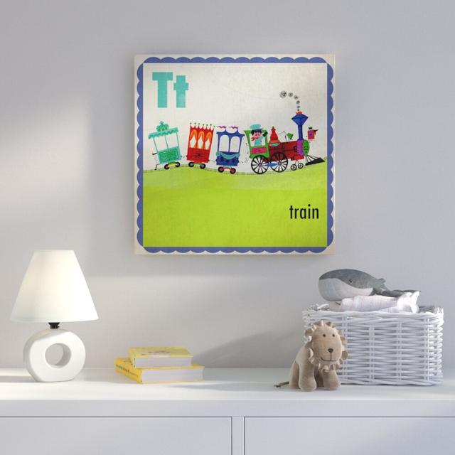 Train - Graphic Art on Canvas HoneyBee Nursery Size: 45cm H x 45cm W on Productcaster.