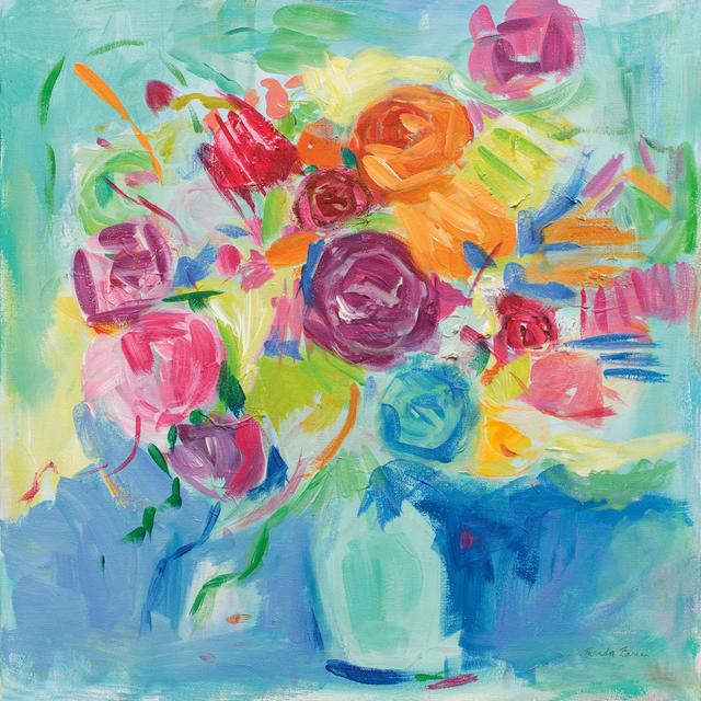 Matisse Florals by Farida Zaman - Wrapped Canvas Painting ClassicLiving Size: 51cm H x 51cm W x 3.8cm D on Productcaster.