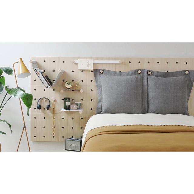 Burnestown Modular Pegboard Headboard for European Super King Size (160x200cm) Bed Brayden Studio on Productcaster.