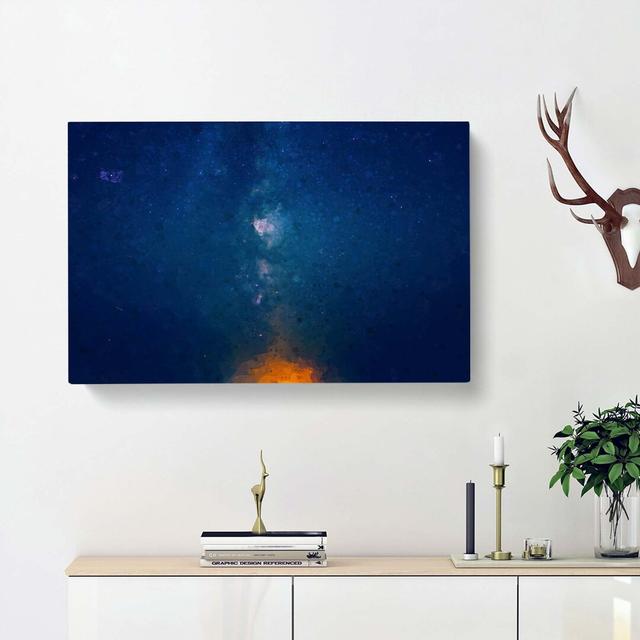 The Stars at Night in Abstract - Wrapped Canvas Painting Print East Urban Home Size: 40cm H x 60cm W x 3cm D on Productcaster.