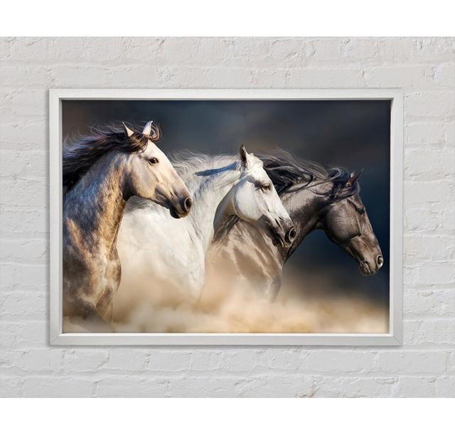 Wild Horse Trio - Single Picture Frame Art Prints on Canvas Bright Star Size: 59.7cm H x 84.1cm W x 3.3cm D on Productcaster.