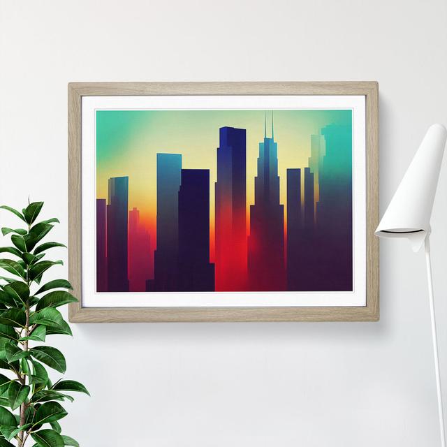 Royal Skyscraper Skyline - Single Picture Frame Print 17 Stories Size: 25cm H x 34cm W x 2cm D, Frame Colour: Oak Framed on Productcaster.