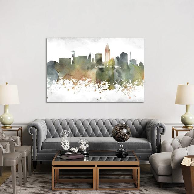 Lincoln Skyline - Wrapped Canvas Print Latitude Run Size: 101.6cm H x 152.4cm W x 3.81cm D on Productcaster.