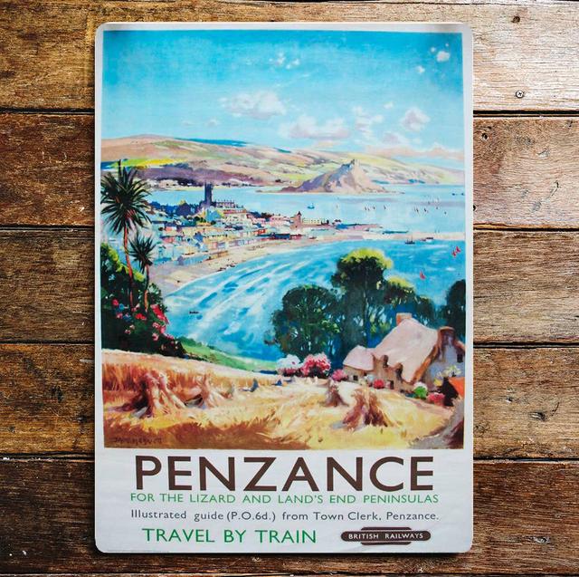 Penzance Travel By Train British Railways - Metal Sign East Urban Home Size: 40cm H x 28cm W on Productcaster.