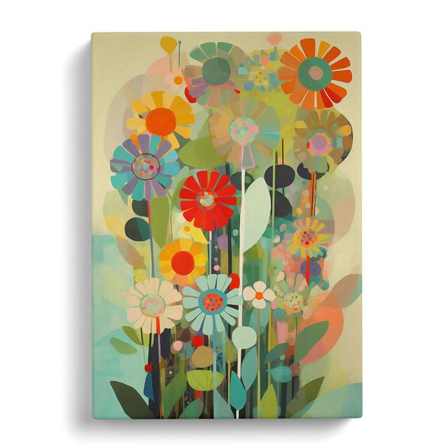 Templos Flower Contemporary Vol.3 - Wrapped Canvas Graphic Art Marlow Home Co. Size: 50cm H x 35cm W x 3cm D on Productcaster.