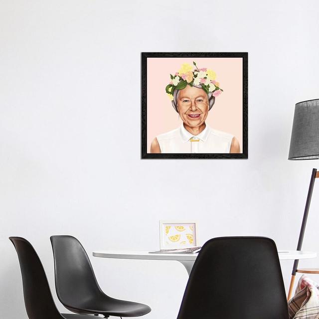 Leinwandbild Queen Elizabeth von Amit Shimoni East Urban Home Größe: 45,72 cm H x 45,72 cm B x 3,81 cm T, Rahmenauswahl: Schwarzer Rahmen on Productcaster.