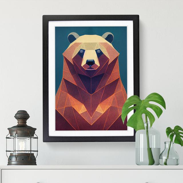 Bear Modern - Single Picture Frame Print Alpen Home Format: Oak Framed, Size: 64cm H x 46cm W x 2cm D on Productcaster.