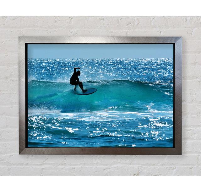 California Surfer Framed Print House of Hampton Size: 84.1cm H x 118.9cm W x 3.4cm D, Format: Black Framed Paper on Productcaster.