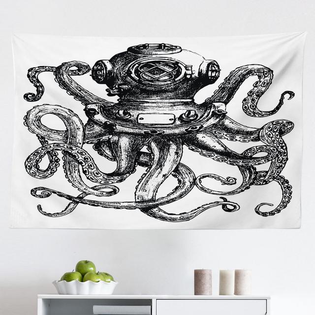 Wandteppich Oktopus Tentakel Tauchen East Urban Home Größe: 140 cm H x 230 cm B on Productcaster.