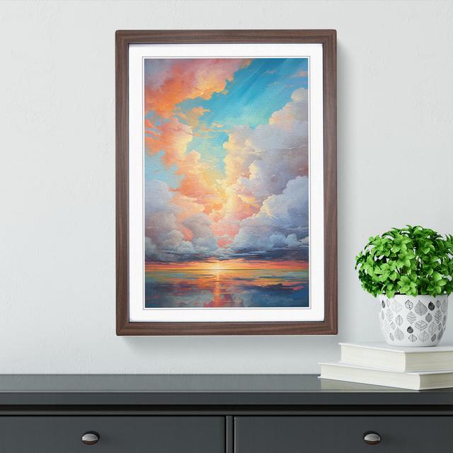 Cloudy Sky Informel No.2 Marlow Home Co. Format: Walnut Framed, Size: 64cm H x 46cm W on Productcaster.