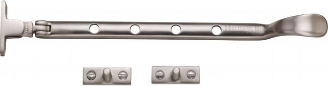 Casement Stay Curtain Hardware Accesory Heritage Brass Finish: Satin Nickel, Size: 30.48 cm W on Productcaster.