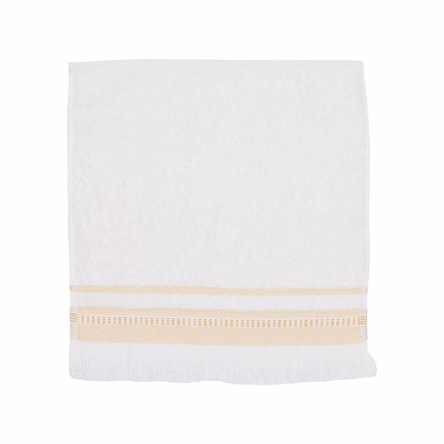 Sanket 100% Cotton Face Cloth Single Piece Bloomsbury Market Colour: Off-White/Mustard on Productcaster.