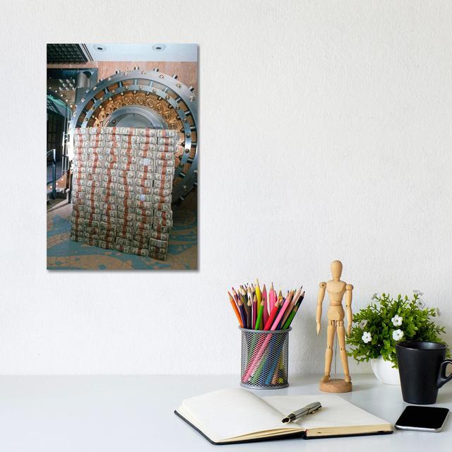 Money Stacked By Bank Vault I by Vintage Images - No Frame Gallery-Wrapped Canvas Giclée on Canvas Borough Wharf Format: Wrapped Canvas, Size: 30.48cm on Productcaster.