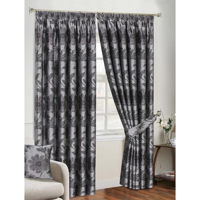 Mequon Room Darkening Curtains (Set of 2) Astoria Grand Panel Size: 117 W x 183 D cm, Colour: Silver/Grey on Productcaster.