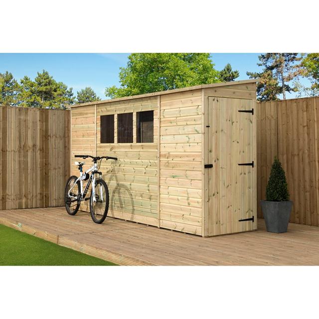 3 Ft. W x 10 Ft. D Shiplap Pent Wooden Shed Empire Sheds Ltd on Productcaster.