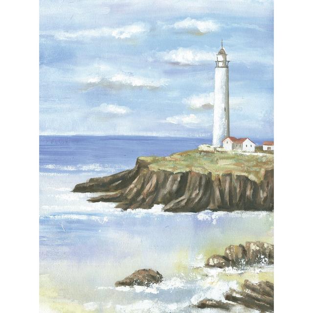 Traditional Lighthouse - Wrapped Canvas Painting Longshore Tides Size: 76cm H x 51cm W x 3.8cm D on Productcaster.