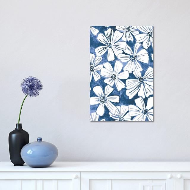 Indigo Vibes III by Amanda Mcgee - Wrapped Canvas Painting Rosalind Wheeler Size: 45.72cm H x 30.48cm W x 1.905cm D on Productcaster.