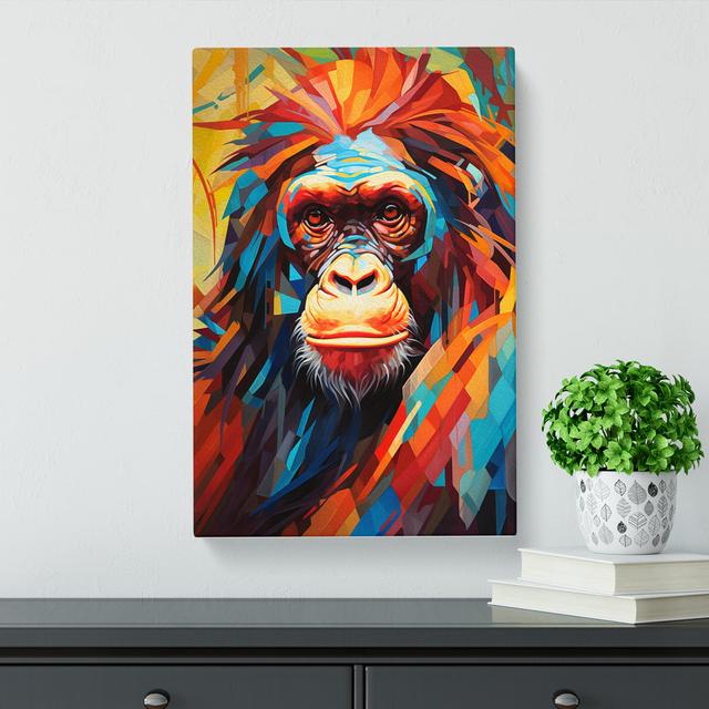 Orangutan Cubism No.3 - Art Prints Latitude Vive Size: 76cm H x 50cm W x 3cm D on Productcaster.