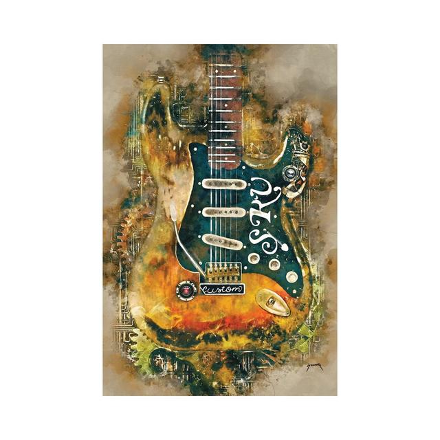 Stevie Ray's Steampunk Guitar by Unknown - Wrapped Canvas Graphic Art ClassicLiving Size: 45.72cm H x 30.48cm W x 1.91cm D on Productcaster.