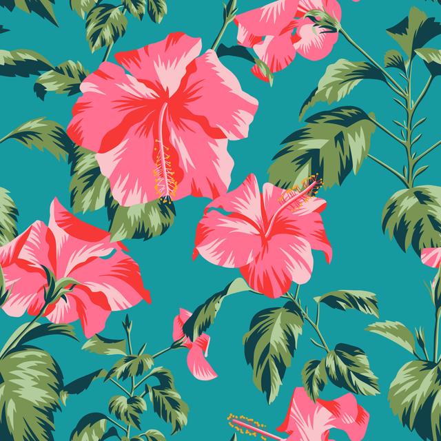 Piperton Chinese Hibiscus by Galina Kamenskaya - Wrapped Canvas Print 17 Stories Size: 51cm H x 51cm W x 3.8cm D on Productcaster.