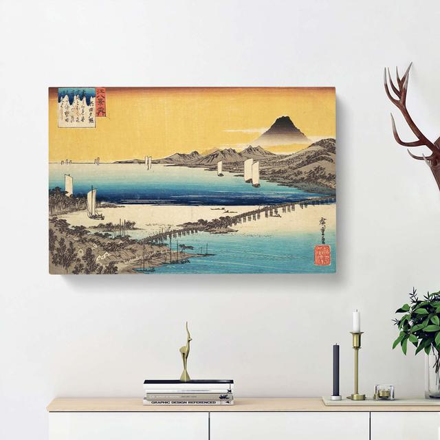 Long Bridge of Seta by Utagawa Hiroshige - Wrapped Canvas Art Print East Urban Home Size: 50cm H x 76cm W x 3cm D on Productcaster.