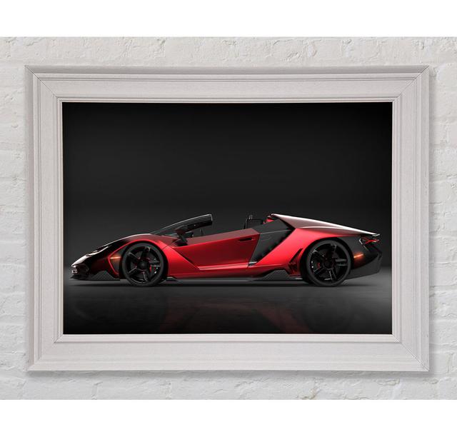 Super Car 1 - Drucken Brayden Studio Größe: 100cm H x 141,4cm B x 8cm T, Format: Poster mit Naturholz-Rahmen on Productcaster.