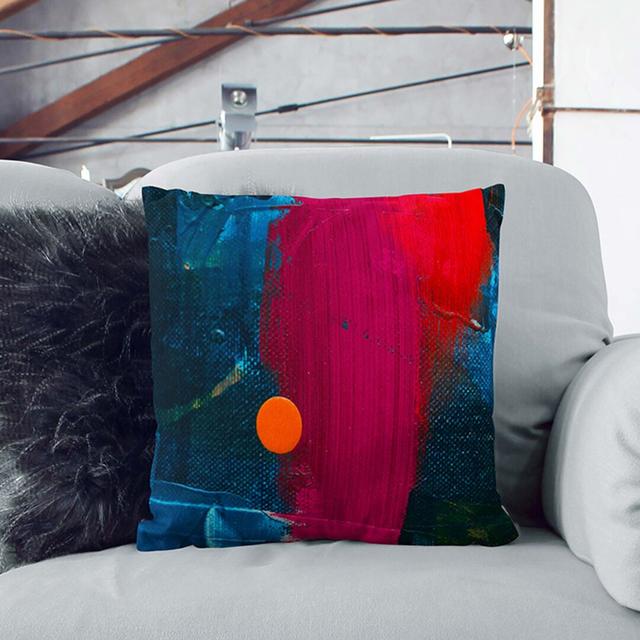 Abstract Art Painting Vol.105 by S.Johnson Cushion with Filling East Urban Home Size: 40 x 40 cm, Backing Colour: Stone on Productcaster.