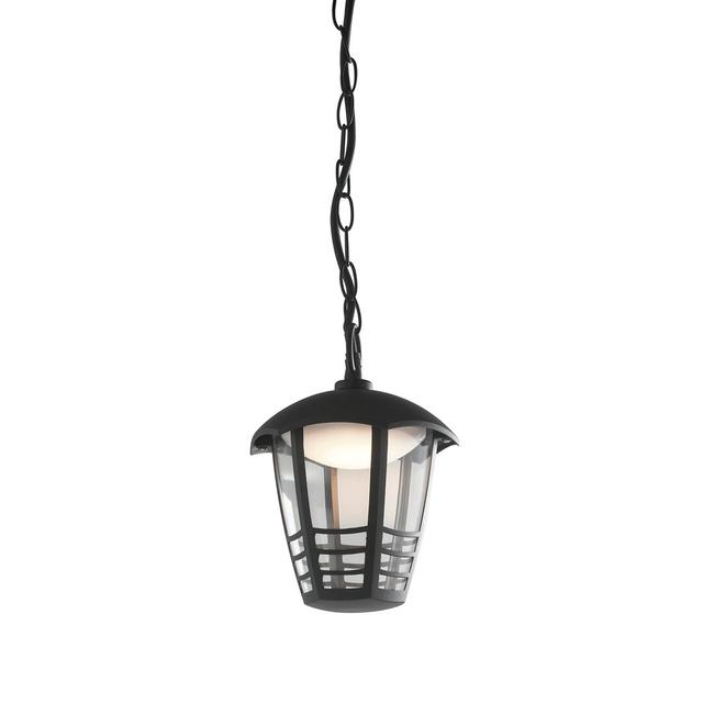 Black 1 -Bulb 17Cm H Integrated LED Outdoor Hanging Lantern InTec on Productcaster.